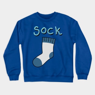 Blue and White Cartoon Sock Crewneck Sweatshirt